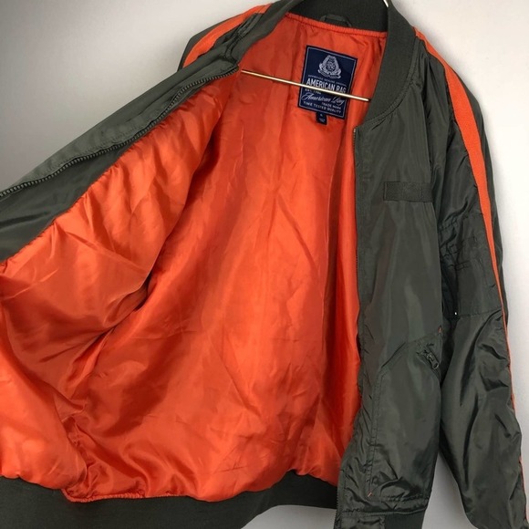 American Rag Mens Green Bomber Jacket XL - Picture 7 of 9